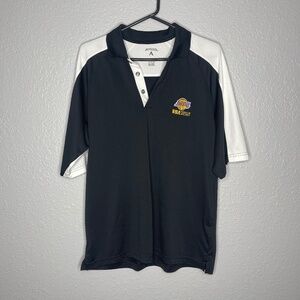 Men's Antigua Black Los Angeles Lakers  Polo NBA‎ 2010 finals
